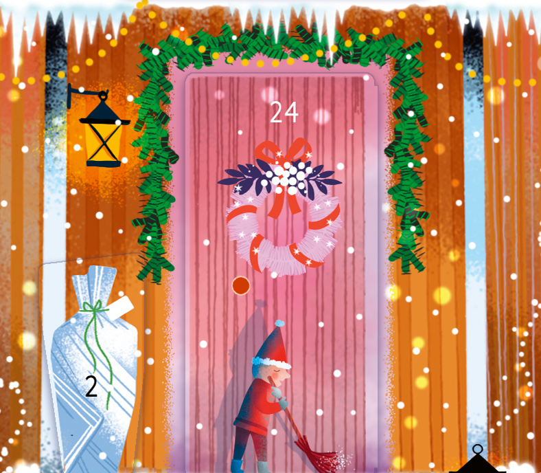 Advent calendar door detail