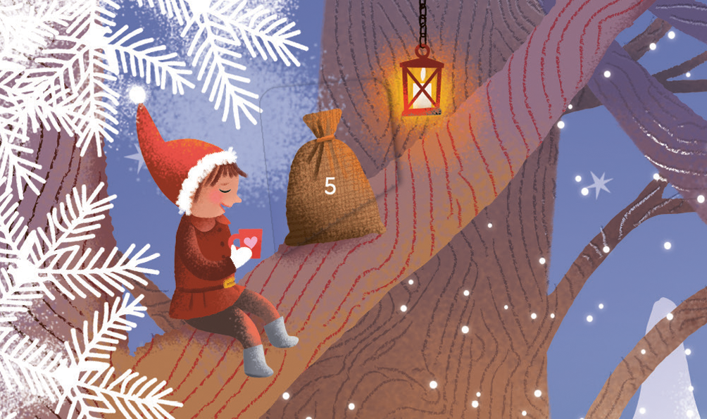 Advent calendar door detail