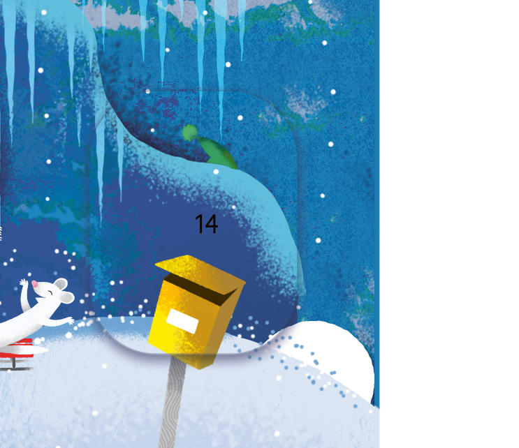 Advent calendar door detail