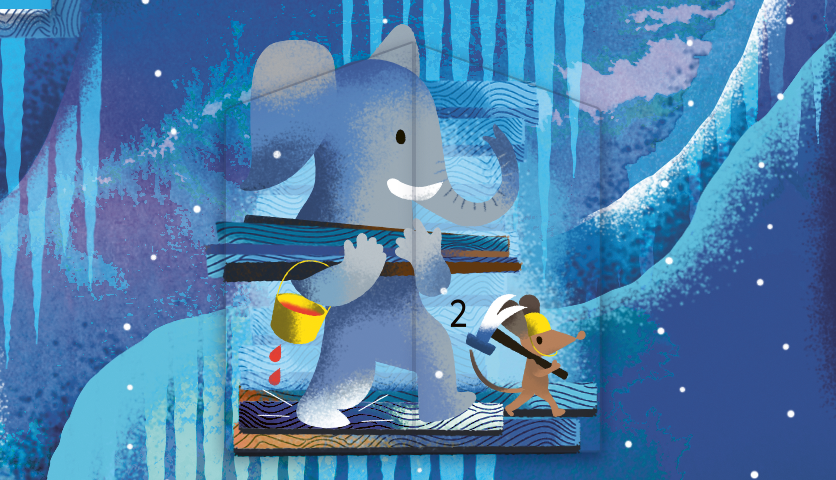 Advent calendar door detail