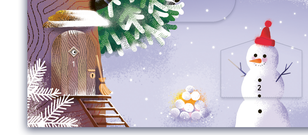 Advent calendar door detail